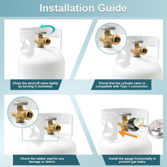 3 Feet Propane Regulator with Hose, Propane Tank Hose, Gas Grill Regulator and H