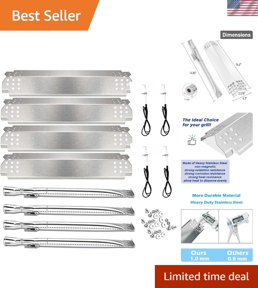 Compatible Nexgrill 4 Burner Replacement Parts with Heavy Duty Stainless Steel