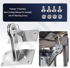 Stainless Lid Hinge Kit for Weber Smokey Mountain Grills 18.5″ & 22.5″ Model – R