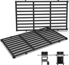 17.5″ Porcelain-Enameled Cast Iron Grill Grates for Weber Spirit E-210 S-210