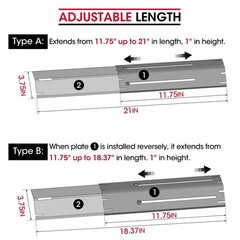 Universal Heavy Duty Adjustable Porcelain Steel Heat Plate Shield, Heat Tent,…