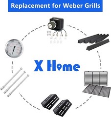 #7621 7620 Porcelain Steel Flavorizer Bars 17.5″ for Weber Genesis 300 Gas Grill