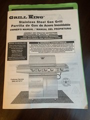 Grill King 810-8425-S Stainless Steel Gas Grill Owner’s Manual