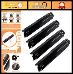 Universal Adjustable Heat Plate Shield – 4PCS Burner Cover for Gas Grill, 14″-22