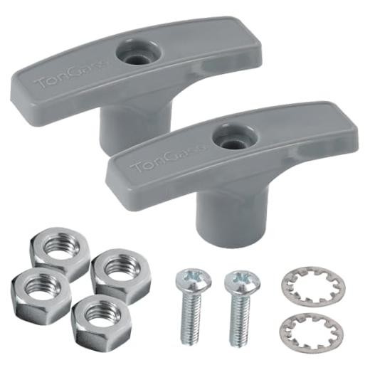 (2-Pack, Grey RV Waste Valve Handle Acrylonitrile Butadiene Styrene (ABS)