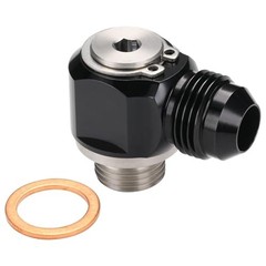 8AN Male Flare Banjo to M16x1.5 Stainless Steel Banjo Bolt 8AN to M16x1.5 Black