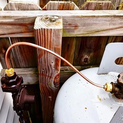 15 Inch High flow Copper Propane Gas Pigtail POL x POL 7/8″ HEX