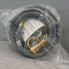 12ft Natural Gas Hose Assembly, 3/8” NPT Inlet Diameter, 5/8”-18 UNF Outlet dia.