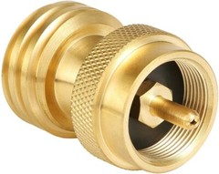 Adapter Converts Propane LP TANK POL Service Valve to QCC (Type 1) Outlet Brass