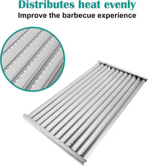 Cast Iron Grill Grates and Stainless Steel Emitter Plates for Charbroil Commerci