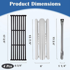 12pc Grill Parts Kit for Broil King Baron 320 340 420 440 490