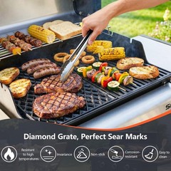 17.5″ Dual Sided Diamond Sear Grill Grates for Weber Spirit 300/400 & Spirit …