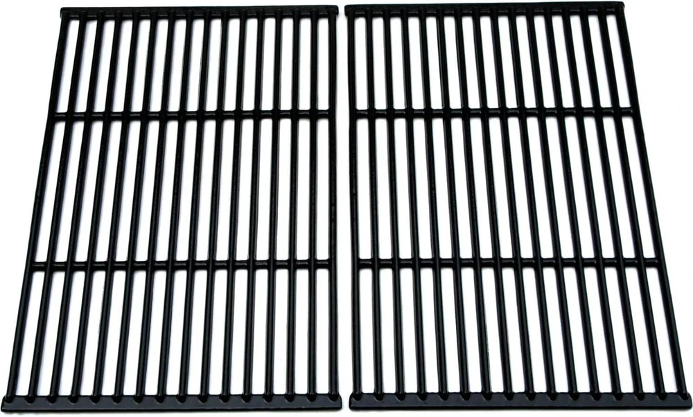 Grill Grates BBQ Grate Grid 19×25″ 2pcs Porcelain Coated Cast Iron Replacement