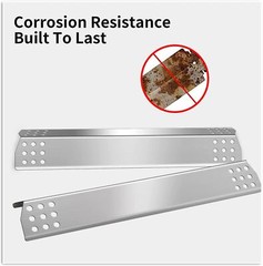 Grill Heat Plates 4-Pack 15 1/8″ Stainless Steel Kit for Master forge 1010048