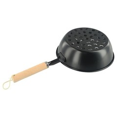 Sturdy Construction Chimney Starter with Wood Handle for Repeated BBQ Use