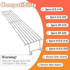 Grill Warming Rack for Weber Spirit Grill 7641 Warming Rack Spirit 300 Series, G
