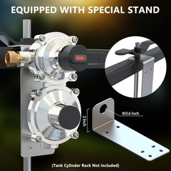 RV Propane 2-Stage Auto Changeover LP Propane Gas Regulator with Valve Support F