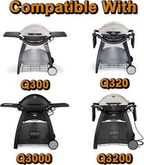 Weber Q3200 Cast Iron Grill Grate 7646 7584 Replacement 2 Pc