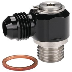 6AN Male Flare Banjo to M14x1.5 Stainless Steel Banjo Bolt 6AN to M14x1.5 Black
