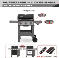 7638 Spirit Grill Grates for Weber Spirit II E-310 E-330 Genesis Silver B C