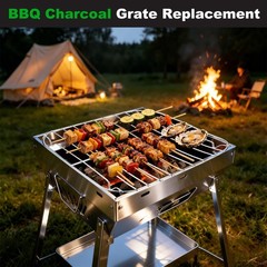 2 Pack Grill Grate Replacement, Steel Grill Grates for BBQ Parts [4.33 Inch]