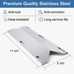 Criditpid 3 Pack Stainless Steel Heat Plates and Cast Stainless Steel Grill B…