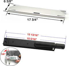 Kit DG224 Stainless Steel Heat Plate Shield and Cast Iron Burner Replacement for