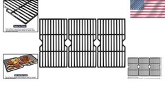 Char-Broil 463434313 Grill Grates | Polished Cast Iron 3-pk