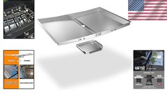 Effortless Assembly Grill Grease Tray with Catch Pan – Adjustable 24″ to 30″