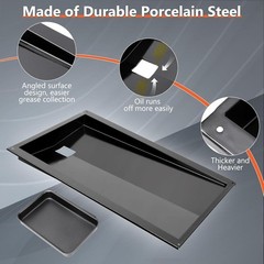 QuliMetal Grease Tray w/Catch Pan for Weber Genesis 300 Series Gas Grills…