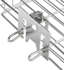 Chrome Plating Steel Flat Grill Rotisserie Basket for Most Grills, Fits 1/2″ Hex
