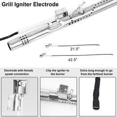 Grill Replacement Parts for Char-broil 2 Burner Crossover Tubes Heat Plates