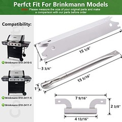 Grill Replacement Parts Compatible for Heat Tent+Burner+Crossover Tubes