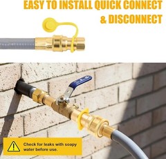 15 Feet 1/2 Inch ID Natural Gas Grill Hose, Flexible Gas Line Hose Low Pressu…