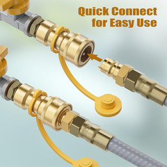 1/2 Inch Natural Gas Quick Connect Fitting for Natural Gas Hose Propane Fittings