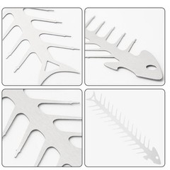 Fishbone Shaped Meat and Vegetable Grill Forks Set Perfect for Picnics