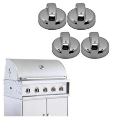 Set of 4 Gas Oven Knobs Electroplated for Durability with 8mm Compatibility