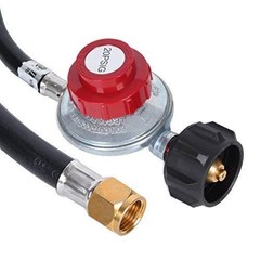 5FT 20 PSI Adjustable High Pressure Propane Regulator with Hose for LP 5 Feet