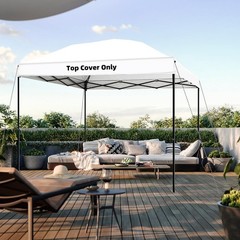 10×10 Canopy Top,Sliver-Coated Pop Up Canopy Tent Top Cover Roof with Ropes a…