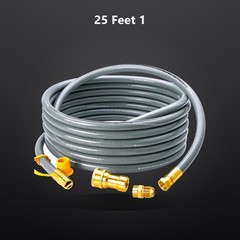 25ft 1/2″ ID Natural Gas Grill Hose with Male Quick-Connect Plug