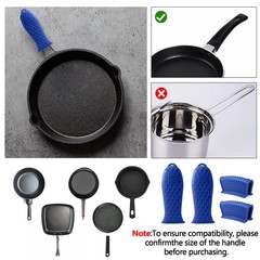 4 Pieces Silicone Hot Handle Holder Sleeve Set – Non-Slip, Heat Resistant Covers