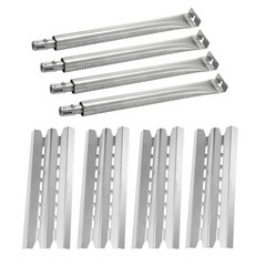 Grill Replacement Parts for 4 Burner Gas Grills – Heat Plates & Burner Tubes Set