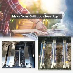 Grill Replacement Parts for 4 & 5 Burner Models – Heat Shield Plates, Burners &