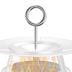 Stainless Steel Handle for Heat Deflector – Fire Pit Accessories, Compatible wit