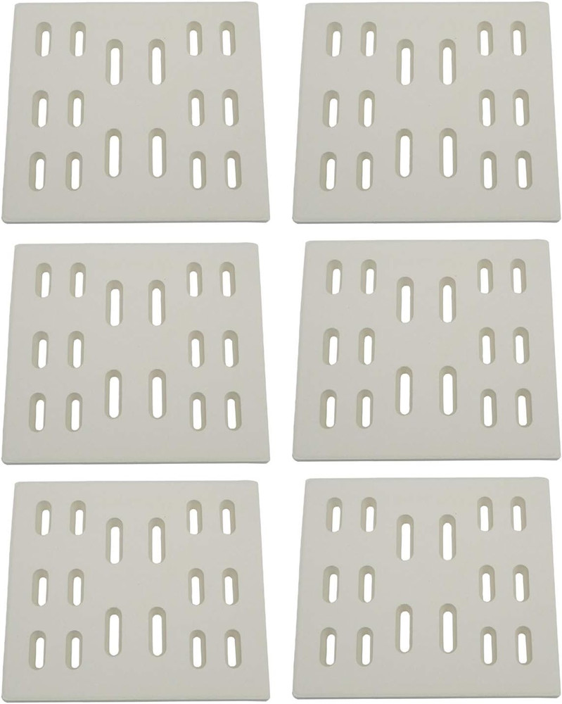 Ceramic Radiant Flame Tamers for Gas Grills – 6 Pack Replacement Parts