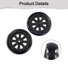 2 Black 6 Inch For BBQ Grill Wheels Replacement for Outdoor Grill Trolley Use
