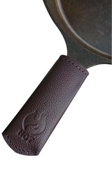 Leather Cast Iron Skillet Pan Handle Cover (Standard 4.5) Thick Leather Heat …
