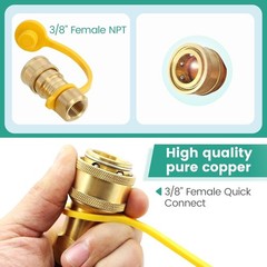 5369 Propane to Natural Gas Conversion Kit, 12FT 3/8″ ID Natural Gas Hose with Q