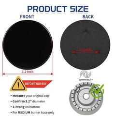 [Upgraded] WB29K10023 Range Medium Burner Cap Replacement Part, Fit for GE Ga…
