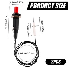 2pcs Piezo Spark Igniter, Spark Ignition Kit BBQ Grill Igniter Replacement El…